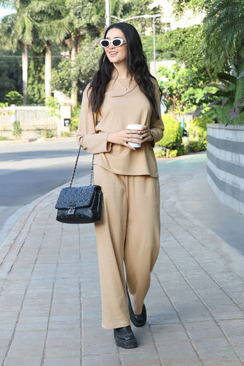 Buy Zivame 2 Mile Fashion Knit Cotton Lounge Set - Oyster Gray at